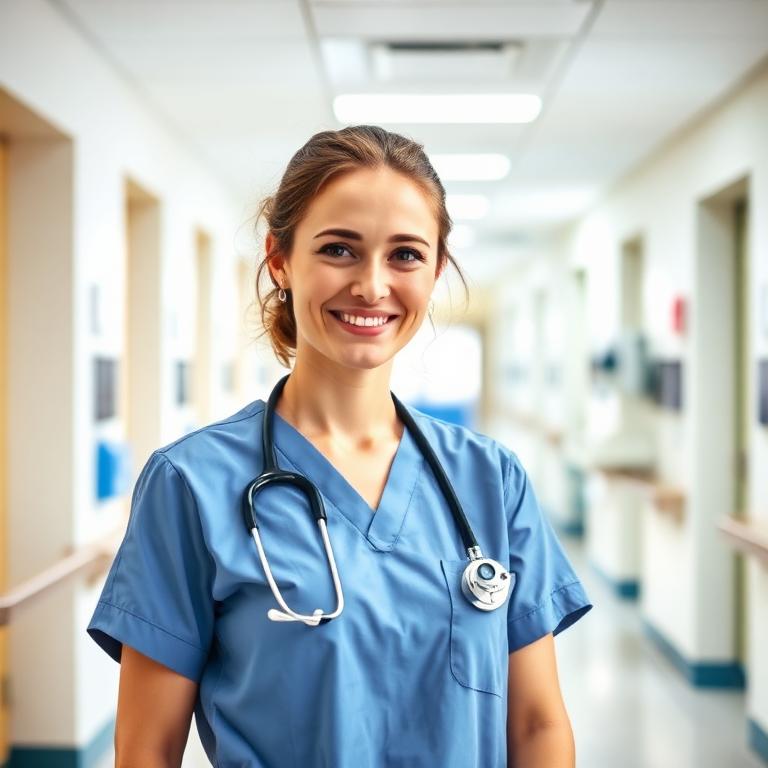 Nurse working in a hospital